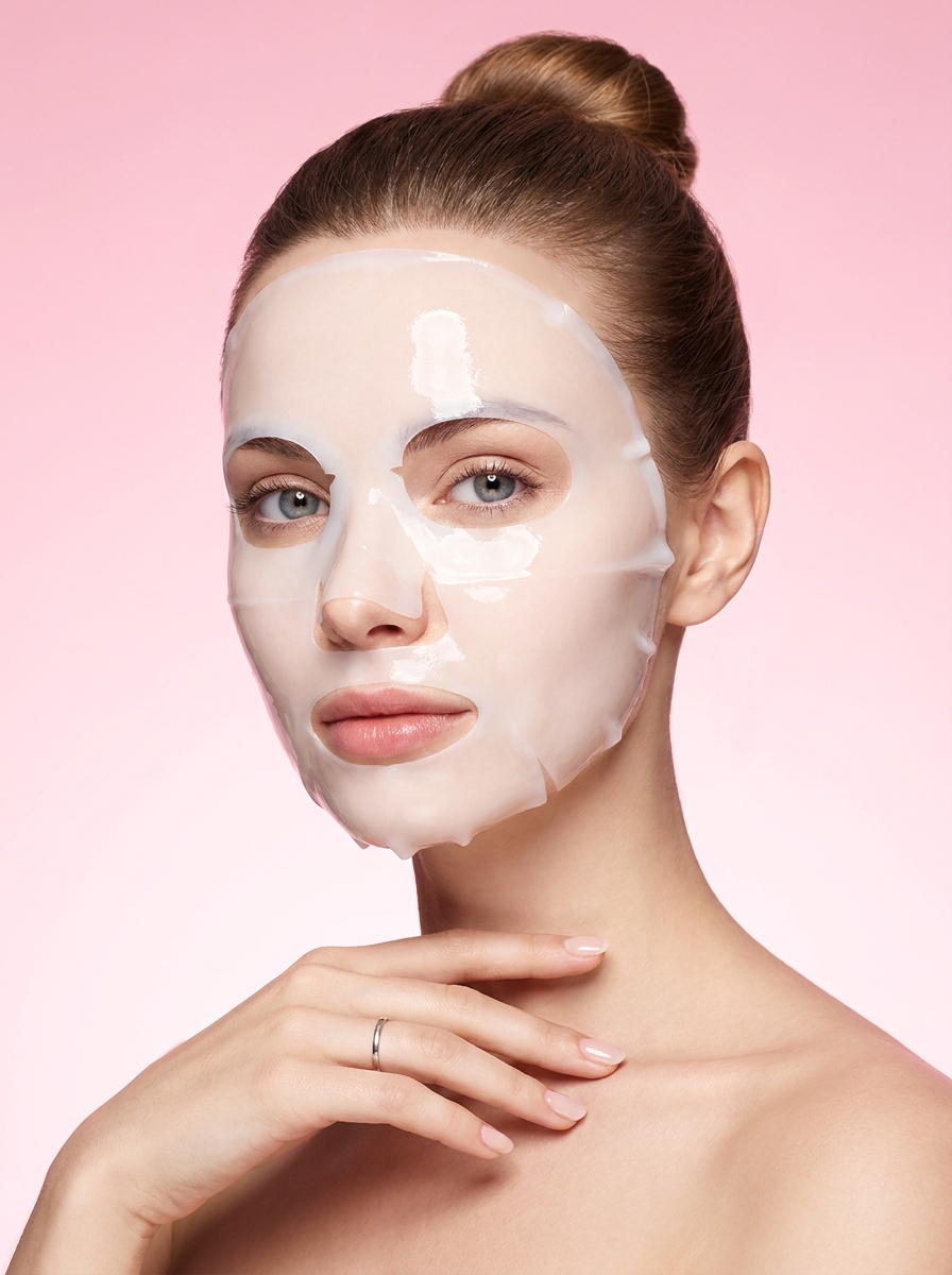 Application du masque hydrogel